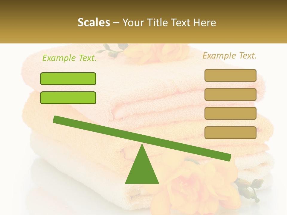 A Stack Of Towels With Yellow Flowers On Them PowerPoint Template