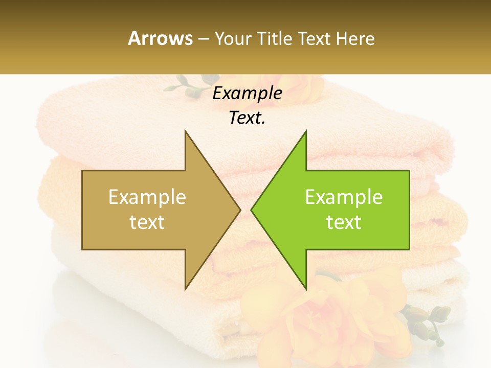 A Stack Of Towels With Yellow Flowers On Them PowerPoint Template