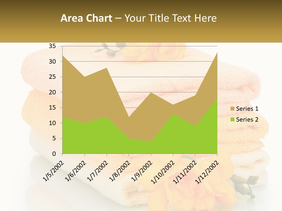 A Stack Of Towels With Yellow Flowers On Them PowerPoint Template