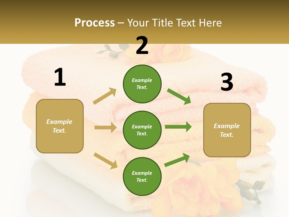 A Stack Of Towels With Yellow Flowers On Them PowerPoint Template