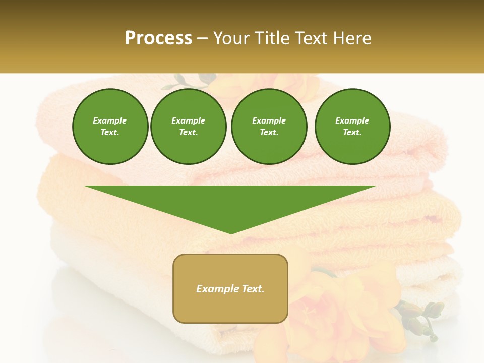 A Stack Of Towels With Yellow Flowers On Them PowerPoint Template
