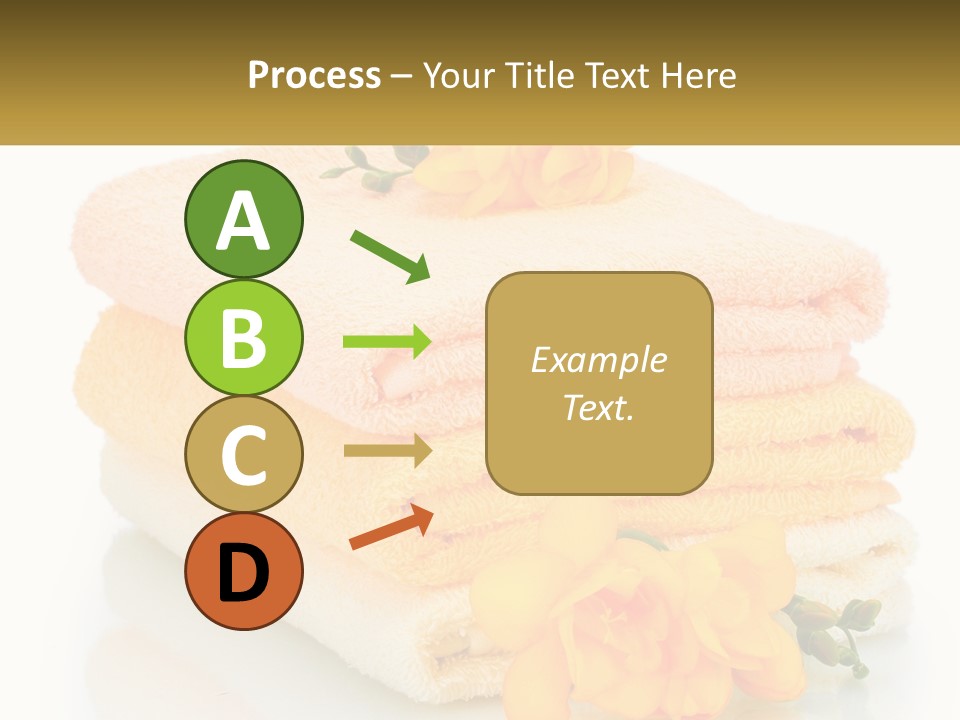 A Stack Of Towels With Yellow Flowers On Them PowerPoint Template