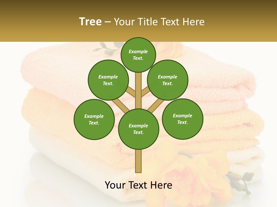 A Stack Of Towels With Yellow Flowers On Them PowerPoint Template