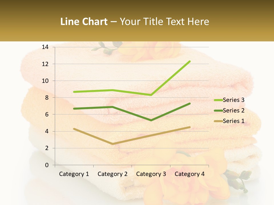 A Stack Of Towels With Yellow Flowers On Them PowerPoint Template
