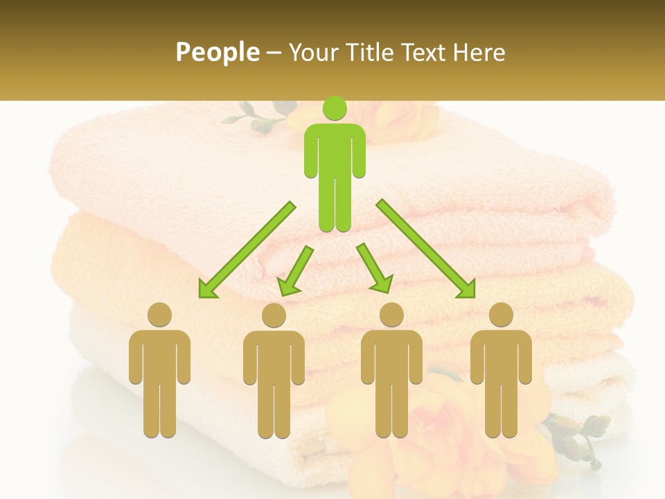 A Stack Of Towels With Yellow Flowers On Them PowerPoint Template