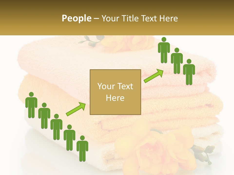 A Stack Of Towels With Yellow Flowers On Them PowerPoint Template
