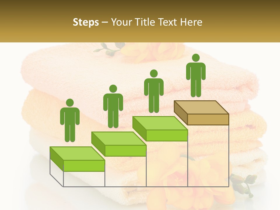 A Stack Of Towels With Yellow Flowers On Them PowerPoint Template