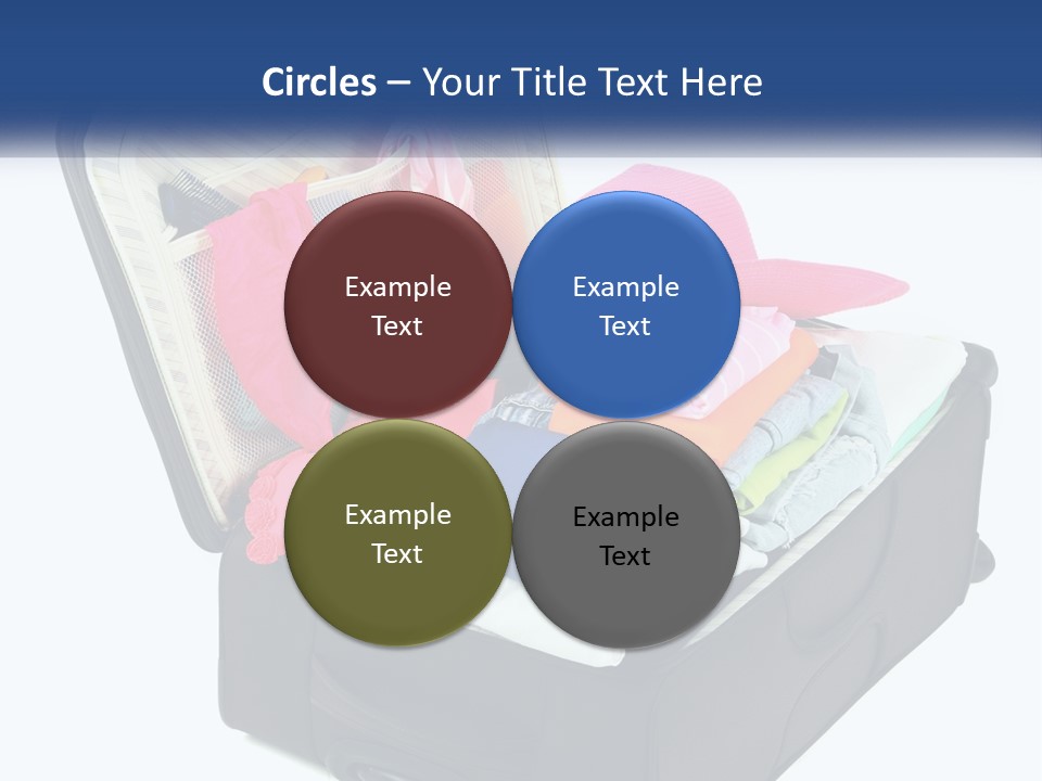 A Suitcase Filled With Clothes And A Hat PowerPoint Template