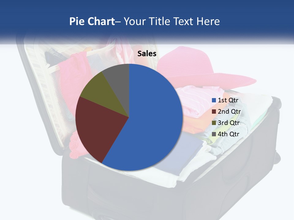 A Suitcase Filled With Clothes And A Hat PowerPoint Template