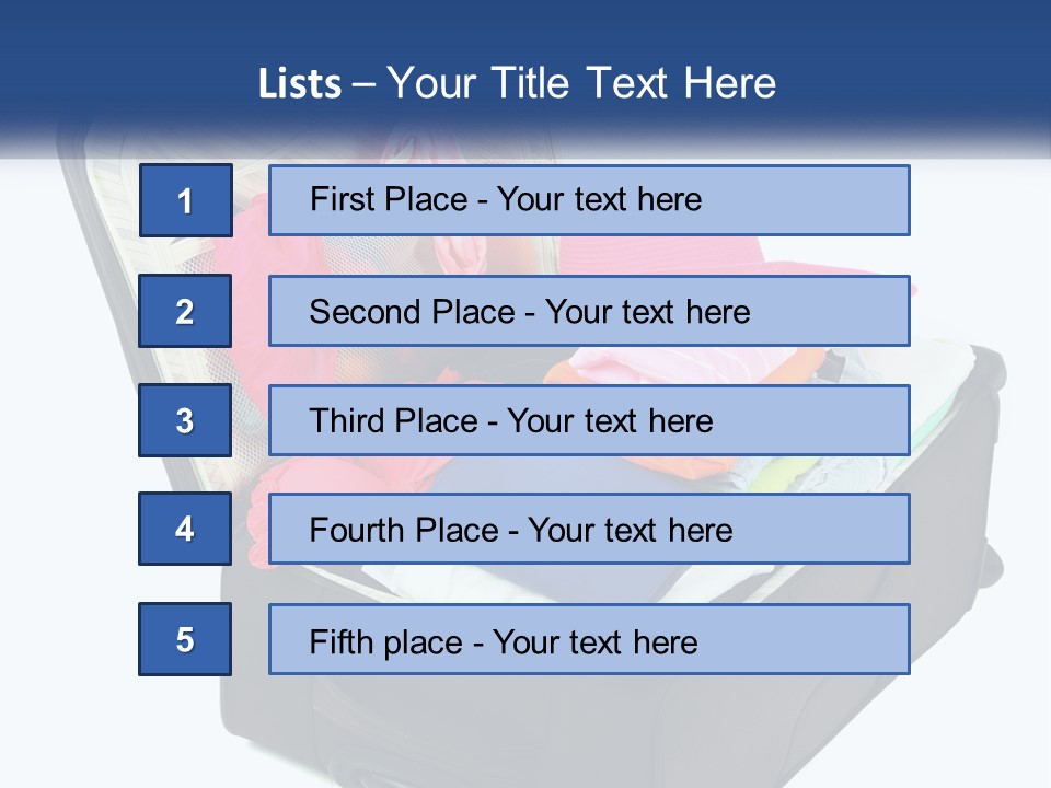 A Suitcase Filled With Clothes And A Hat PowerPoint Template