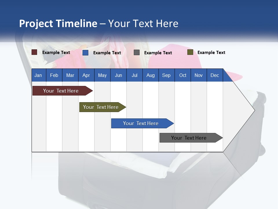 A Suitcase Filled With Clothes And A Hat PowerPoint Template