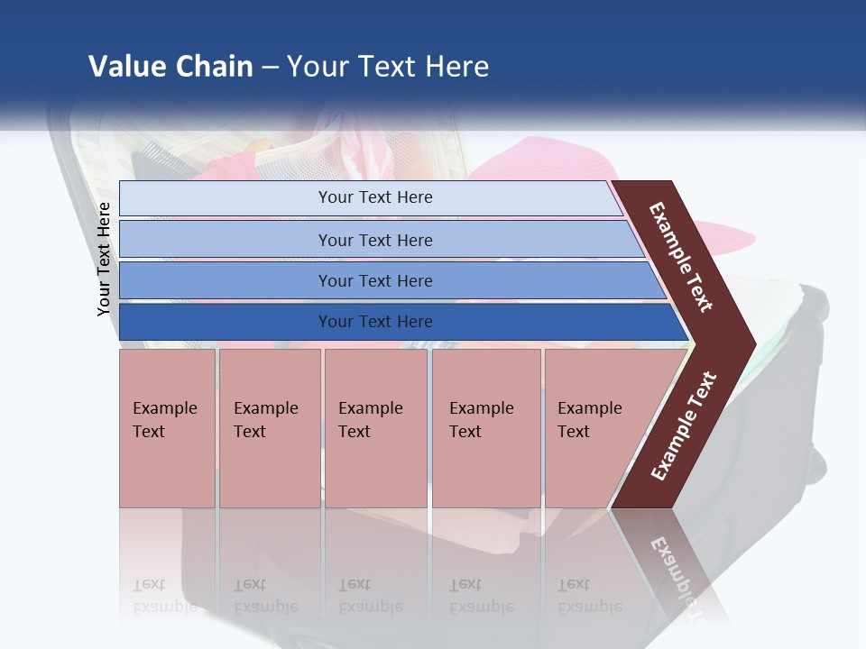 A Suitcase Filled With Clothes And A Hat PowerPoint Template