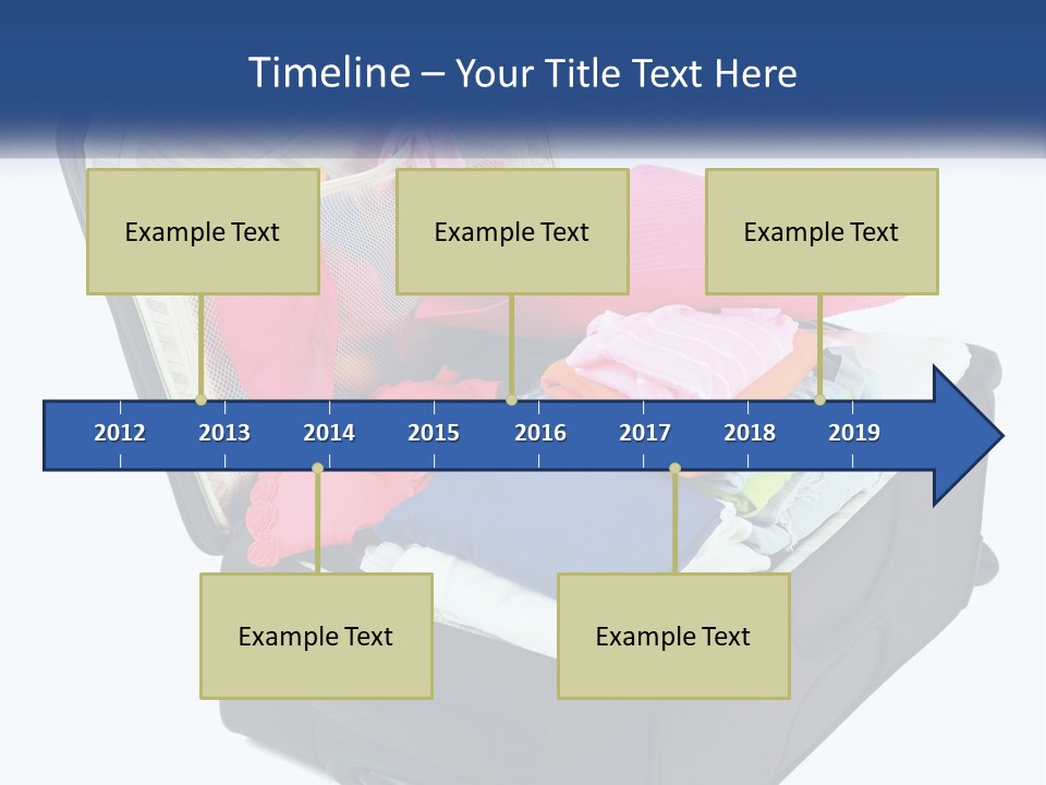 A Suitcase Filled With Clothes And A Hat PowerPoint Template