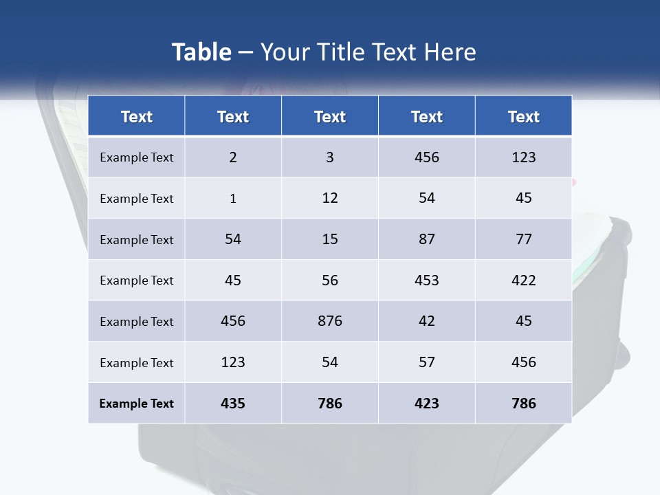 A Suitcase Filled With Clothes And A Hat PowerPoint Template