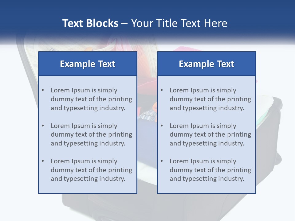 A Suitcase Filled With Clothes And A Hat PowerPoint Template