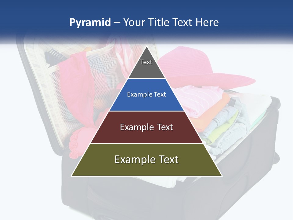A Suitcase Filled With Clothes And A Hat PowerPoint Template