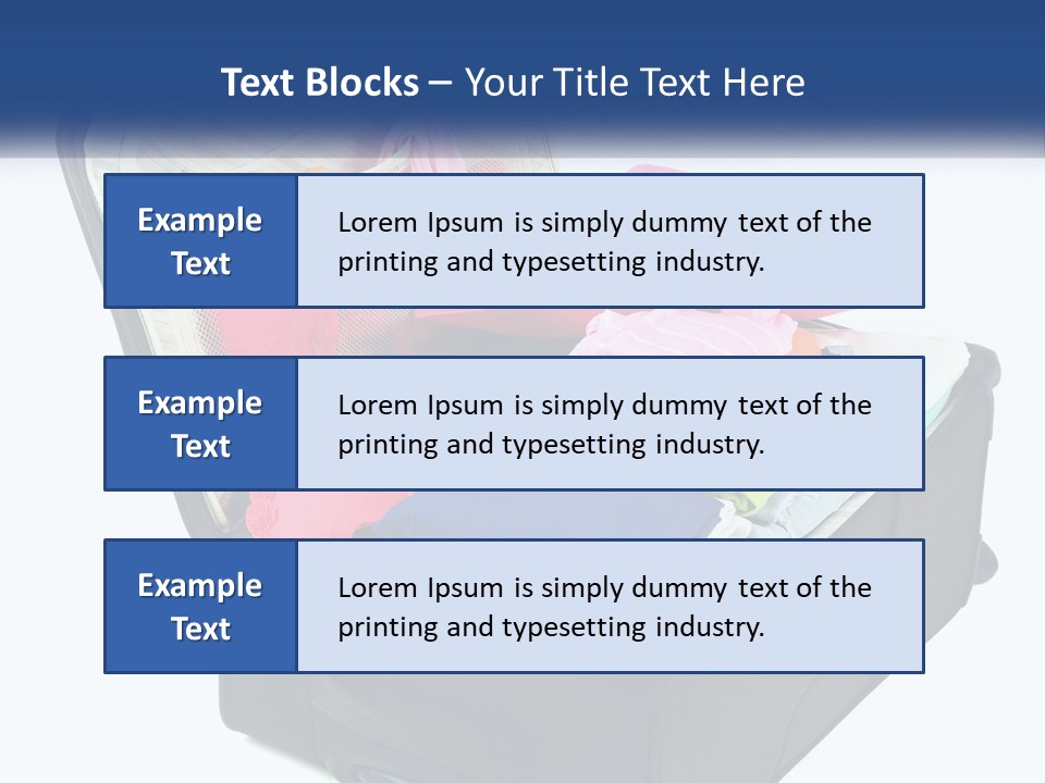 A Suitcase Filled With Clothes And A Hat PowerPoint Template
