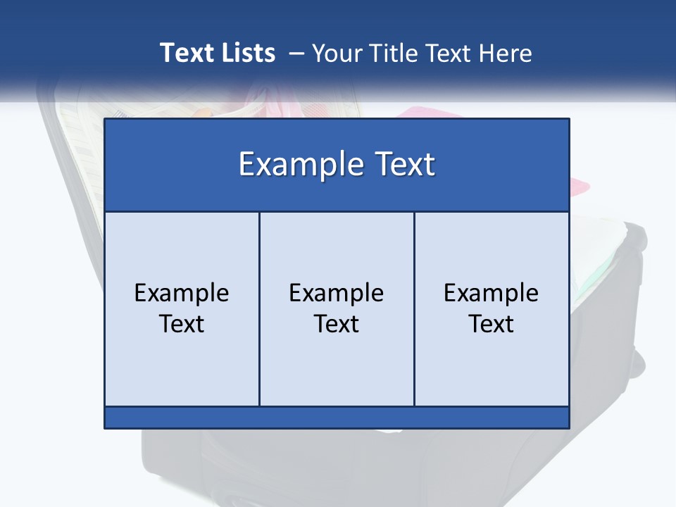 A Suitcase Filled With Clothes And A Hat PowerPoint Template