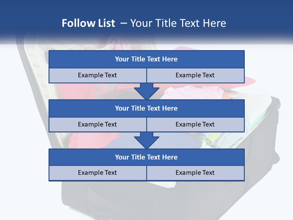 A Suitcase Filled With Clothes And A Hat PowerPoint Template
