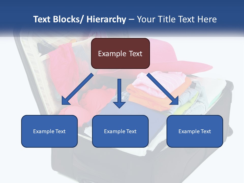 A Suitcase Filled With Clothes And A Hat PowerPoint Template