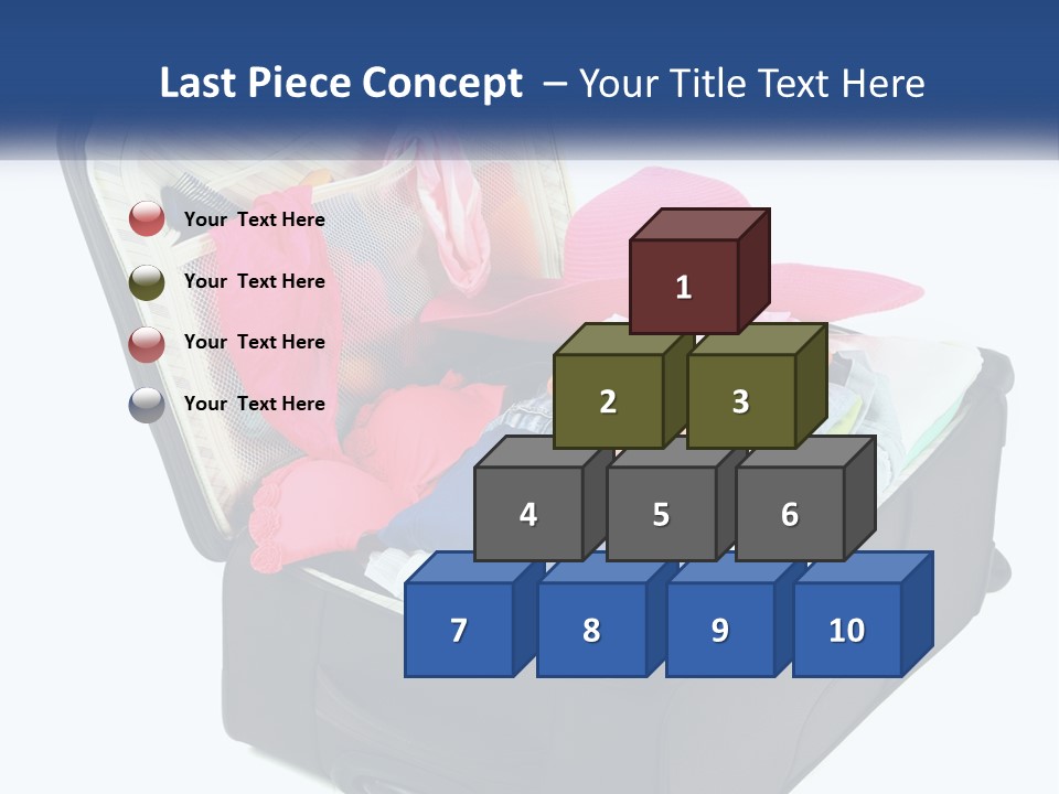 A Suitcase Filled With Clothes And A Hat PowerPoint Template