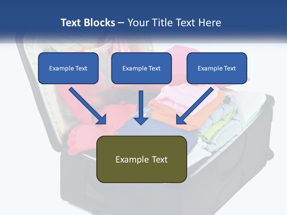 A Suitcase Filled With Clothes And A Hat PowerPoint Template