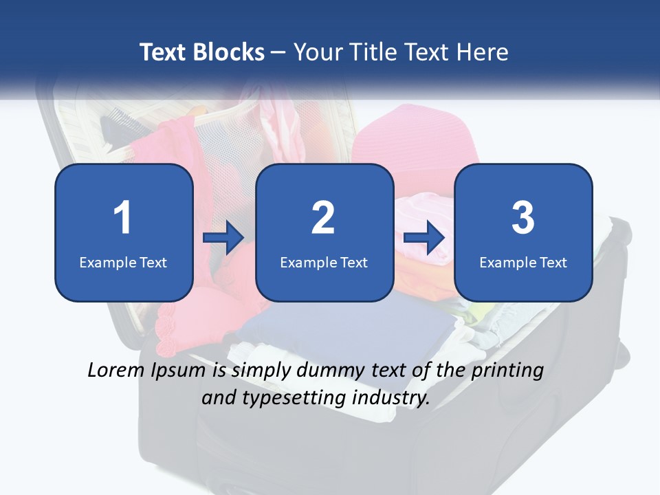 A Suitcase Filled With Clothes And A Hat PowerPoint Template