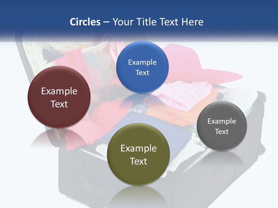 A Suitcase Filled With Clothes And A Hat PowerPoint Template