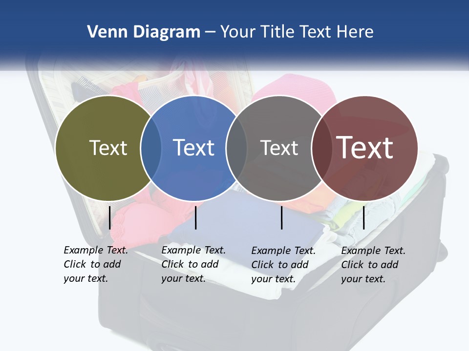 A Suitcase Filled With Clothes And A Hat PowerPoint Template