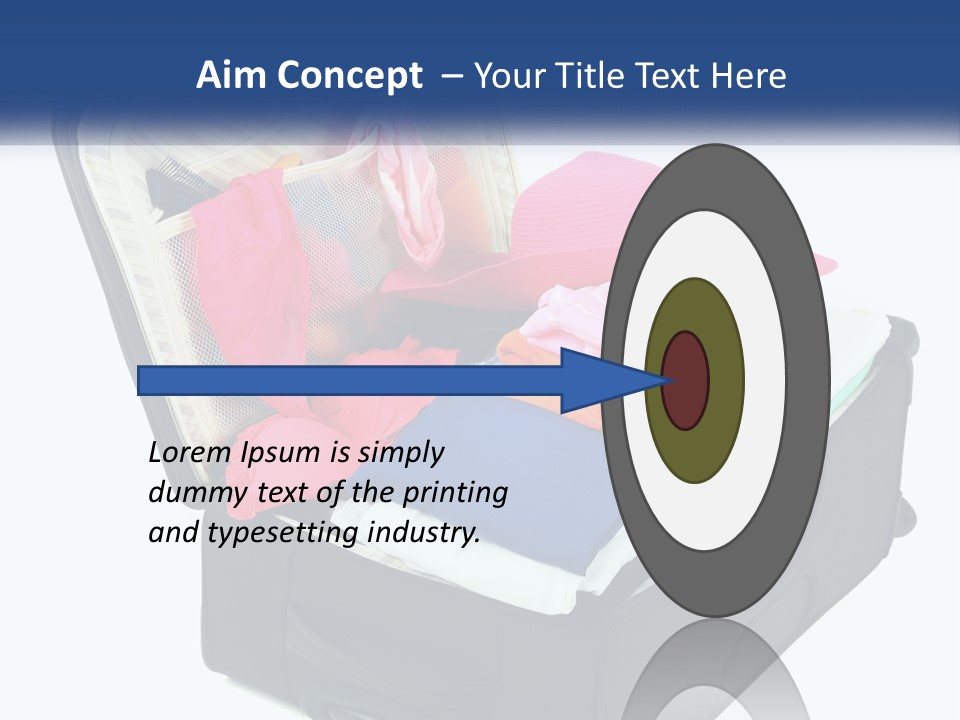 A Suitcase Filled With Clothes And A Hat PowerPoint Template