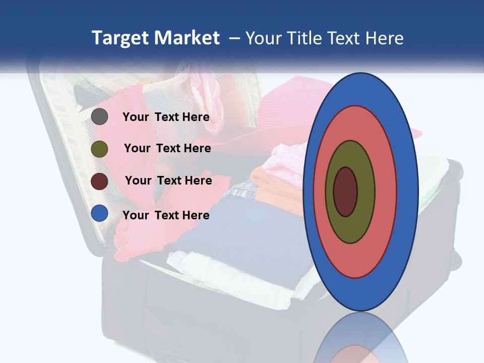 A Suitcase Filled With Clothes And A Hat PowerPoint Template