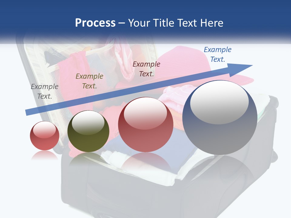 A Suitcase Filled With Clothes And A Hat PowerPoint Template