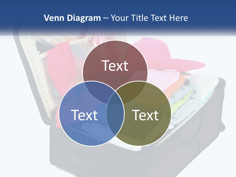 A Suitcase Filled With Clothes And A Hat PowerPoint Template