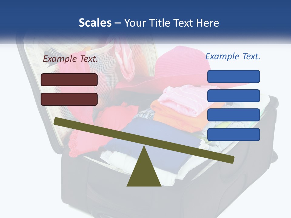 A Suitcase Filled With Clothes And A Hat PowerPoint Template