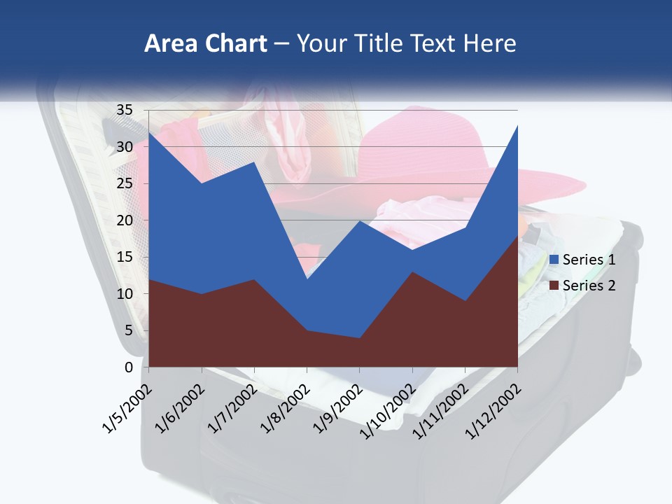 A Suitcase Filled With Clothes And A Hat PowerPoint Template