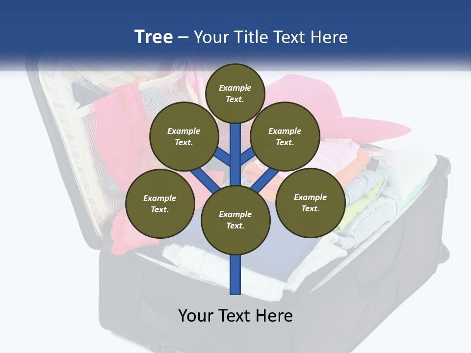 A Suitcase Filled With Clothes And A Hat PowerPoint Template