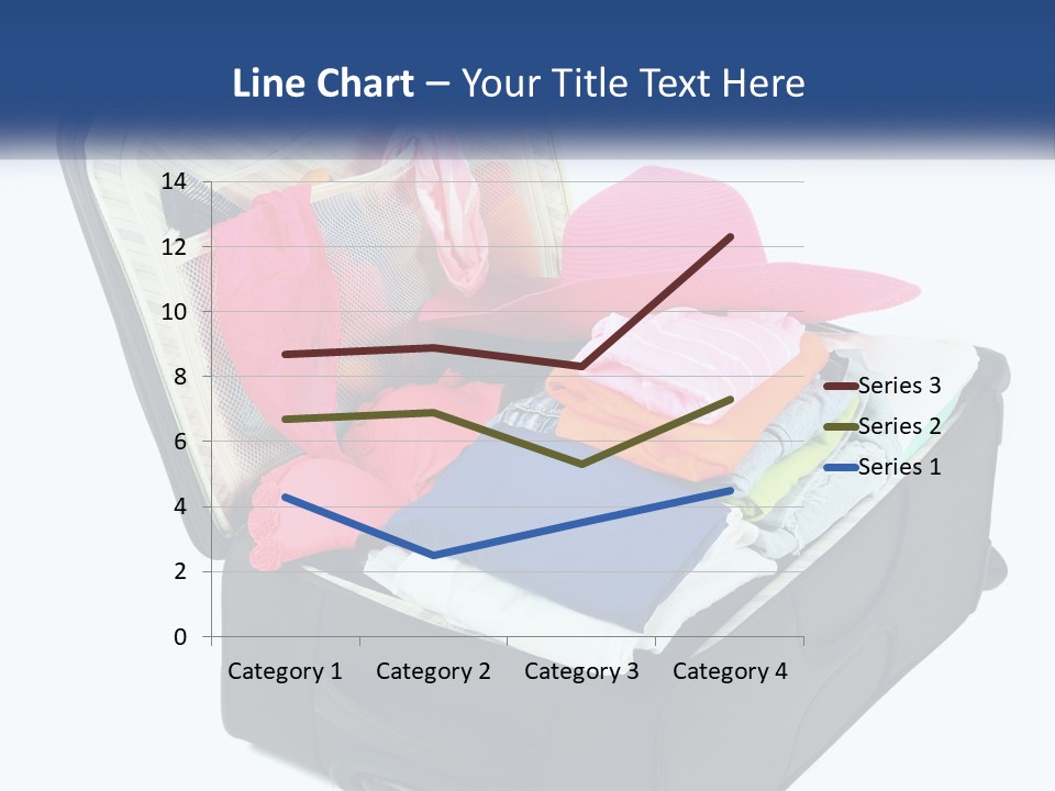 A Suitcase Filled With Clothes And A Hat PowerPoint Template
