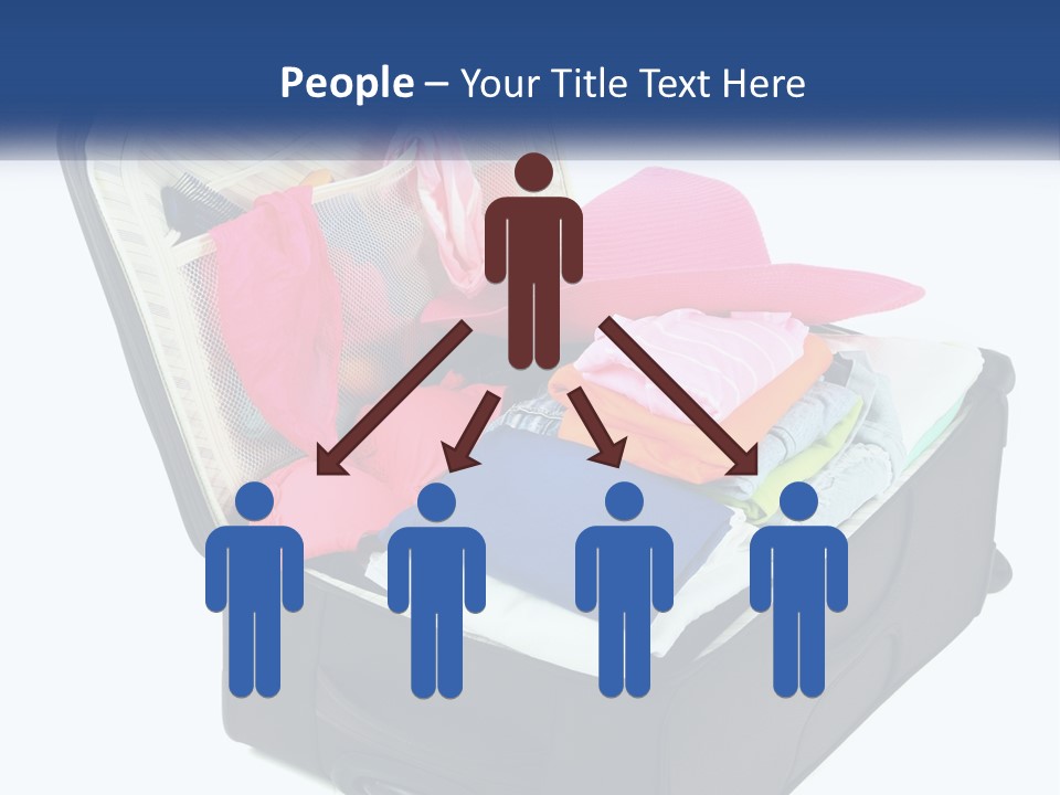 A Suitcase Filled With Clothes And A Hat PowerPoint Template