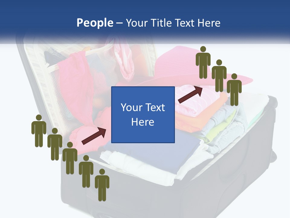 A Suitcase Filled With Clothes And A Hat PowerPoint Template