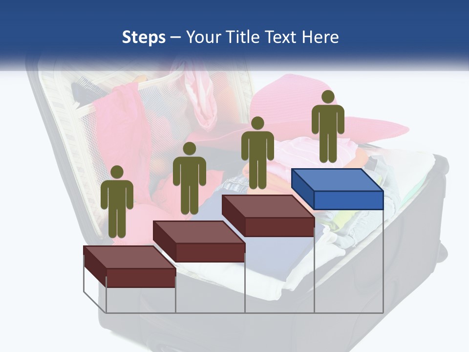 A Suitcase Filled With Clothes And A Hat PowerPoint Template