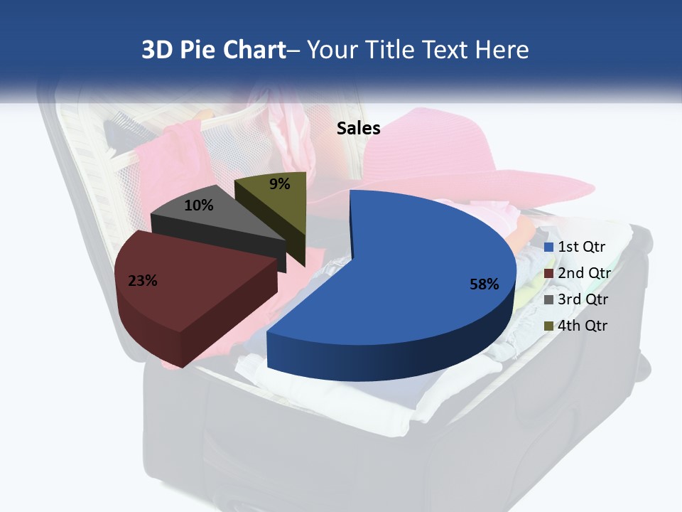 A Suitcase Filled With Clothes And A Hat PowerPoint Template