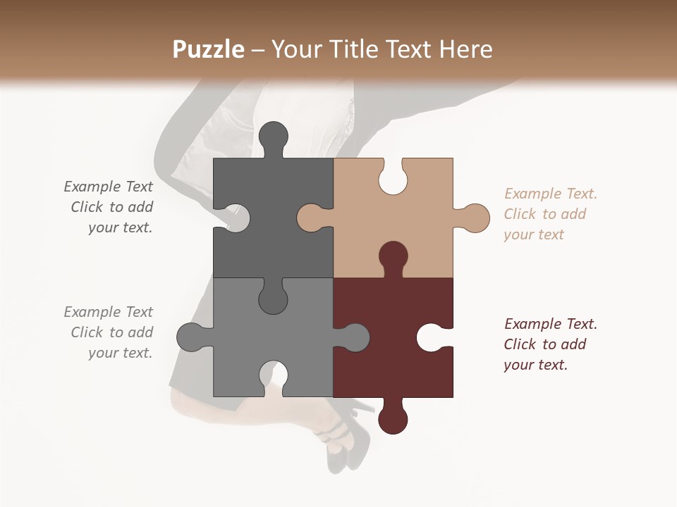 A Woman Jumping In The Air With Her Arms Outstretched PowerPoint Template