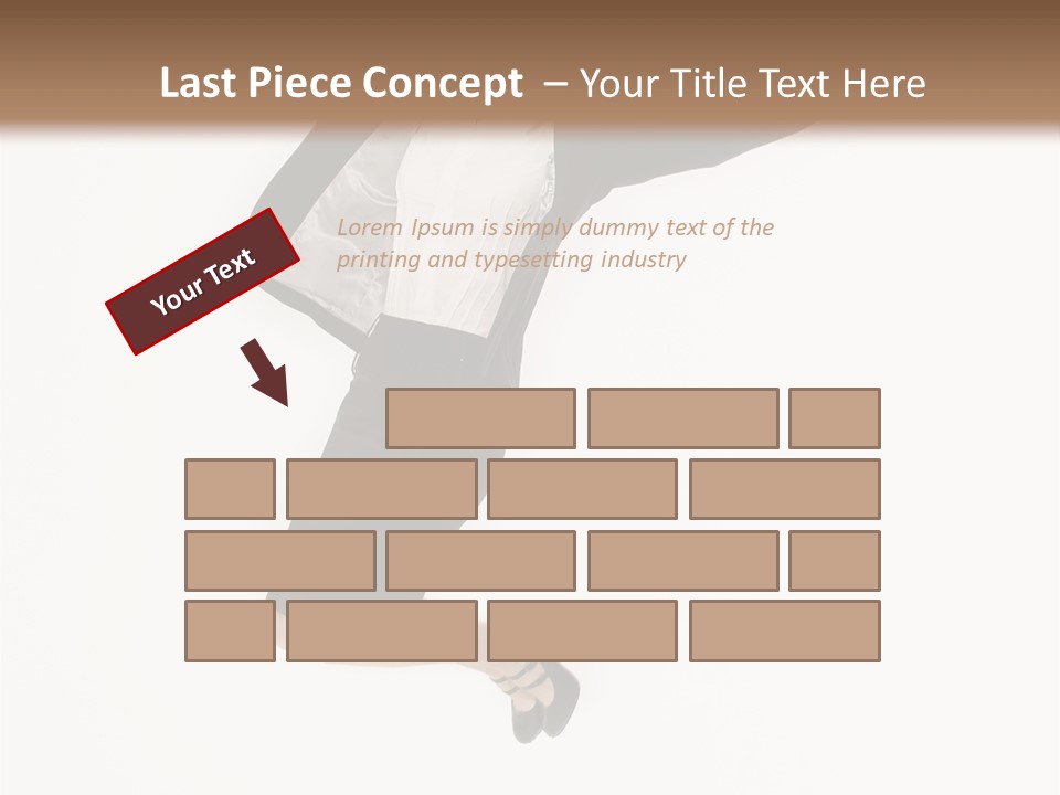 A Woman Jumping In The Air With Her Arms Outstretched PowerPoint Template