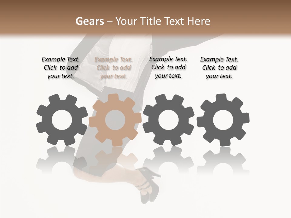 A Woman Jumping In The Air With Her Arms Outstretched PowerPoint Template