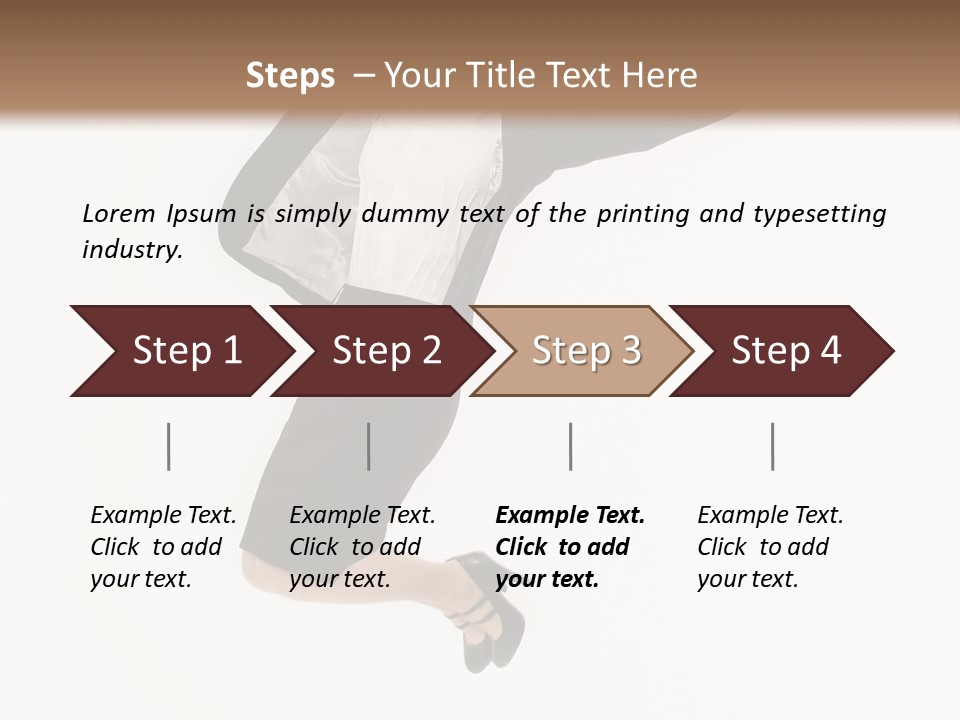 A Woman Jumping In The Air With Her Arms Outstretched PowerPoint Template