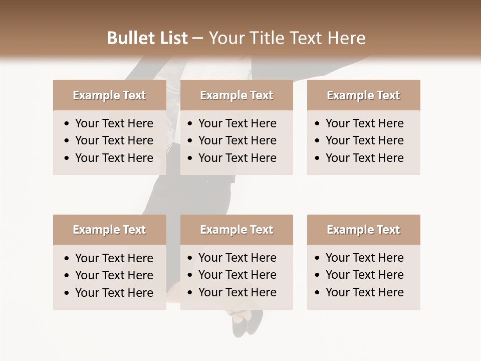 A Woman Jumping In The Air With Her Arms Outstretched PowerPoint Template