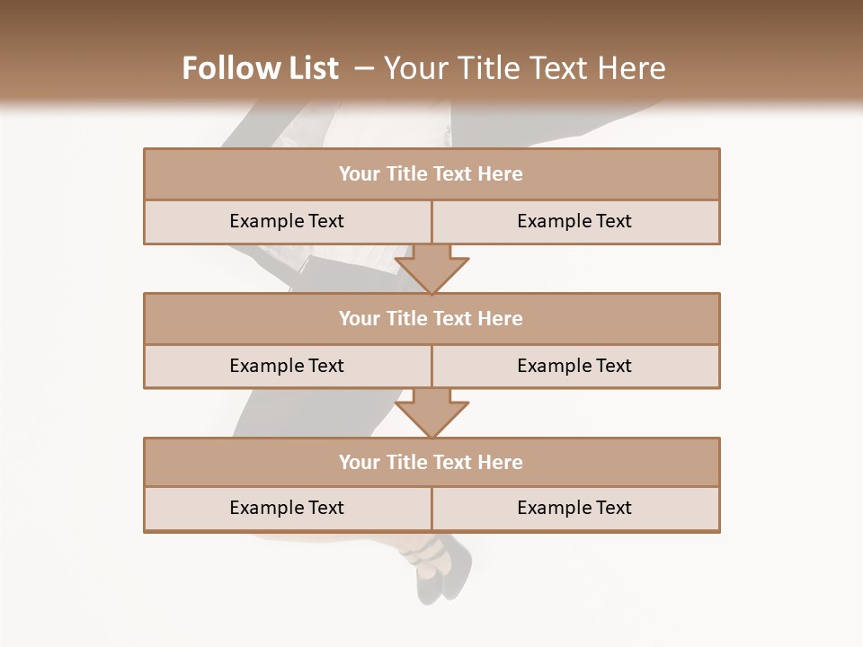 A Woman Jumping In The Air With Her Arms Outstretched PowerPoint Template