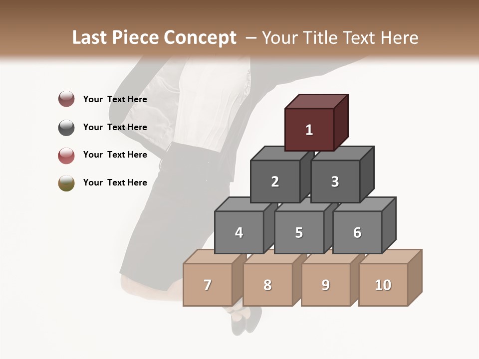 A Woman Jumping In The Air With Her Arms Outstretched PowerPoint Template