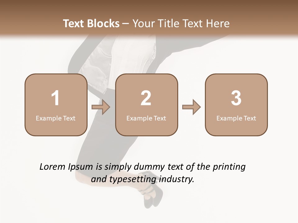 A Woman Jumping In The Air With Her Arms Outstretched PowerPoint Template