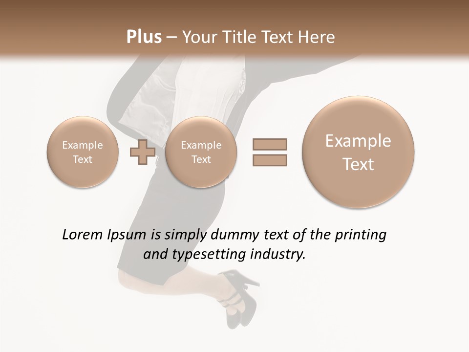 A Woman Jumping In The Air With Her Arms Outstretched PowerPoint Template
